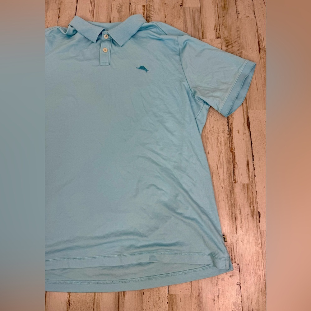 Tommy Bahama Polo Shirt Mens XL Blue Performance Golf Logo Stretch - Picture 2 of 10